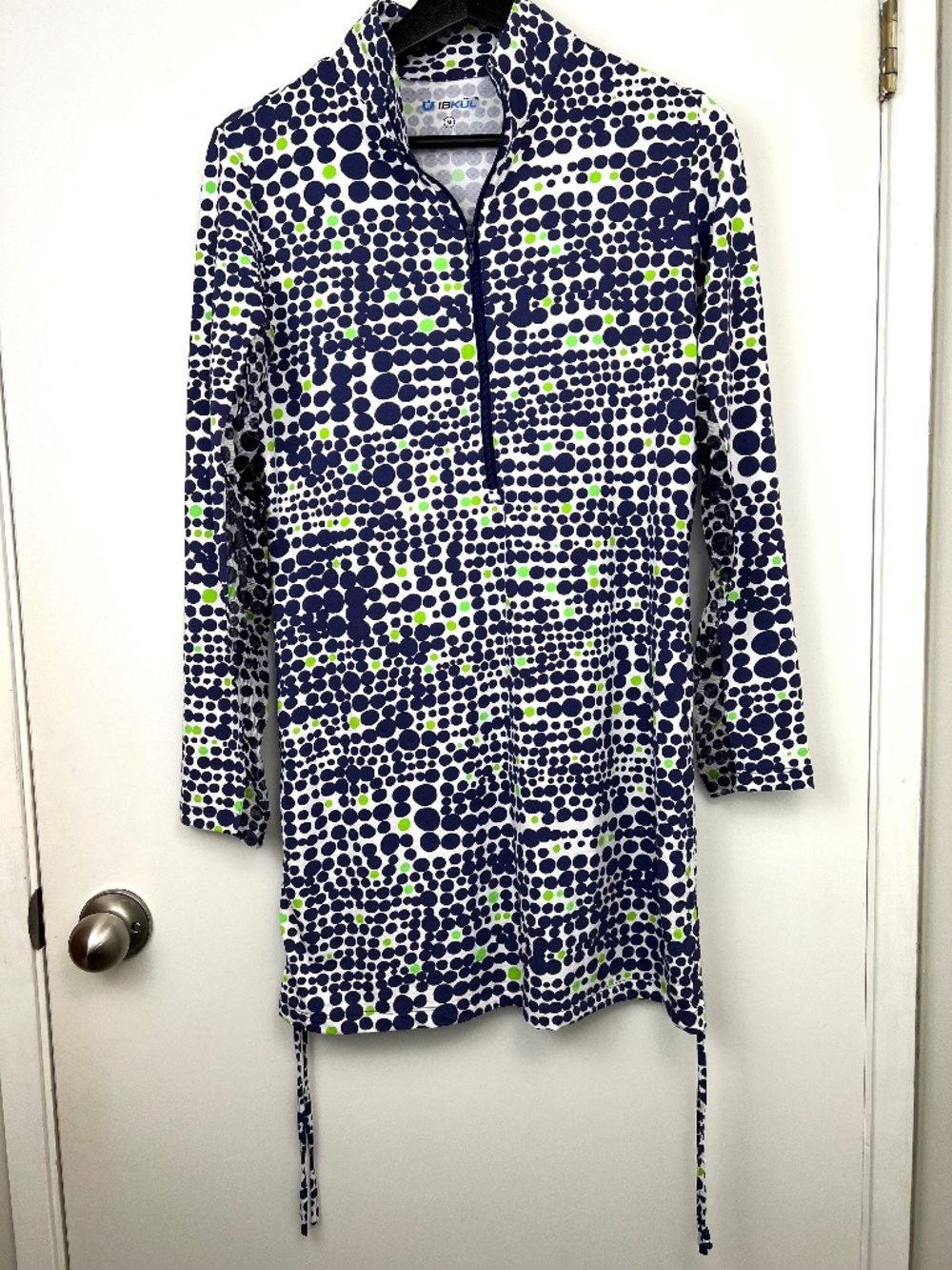 IBKUL Floral Links UPF 50+ Cooling 1/4 Zip Sun Protection Dress M Active Golf